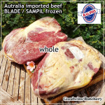 Beef BLADE Australia frozen daging sapi sampil portioned 4cm 1.5" +/- 1.3kg/pc (price/kg) brand in stock AMH